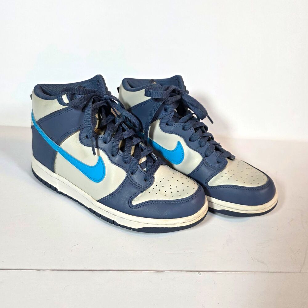 Nike Dunk High GS Leather High-Top Sneakers Blue/Gray US 6.5 DB2179-0062